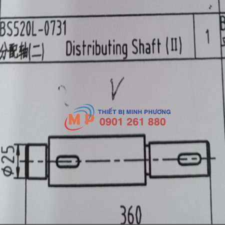 BEST BS520L-0731 Distributing Shaft